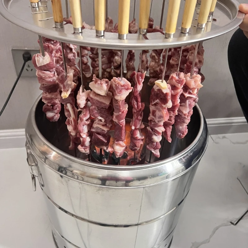 

Charcoal Grill Household Indoor Smokeless Carbon Kebab Machine Outdoor Small Stainless Steel
