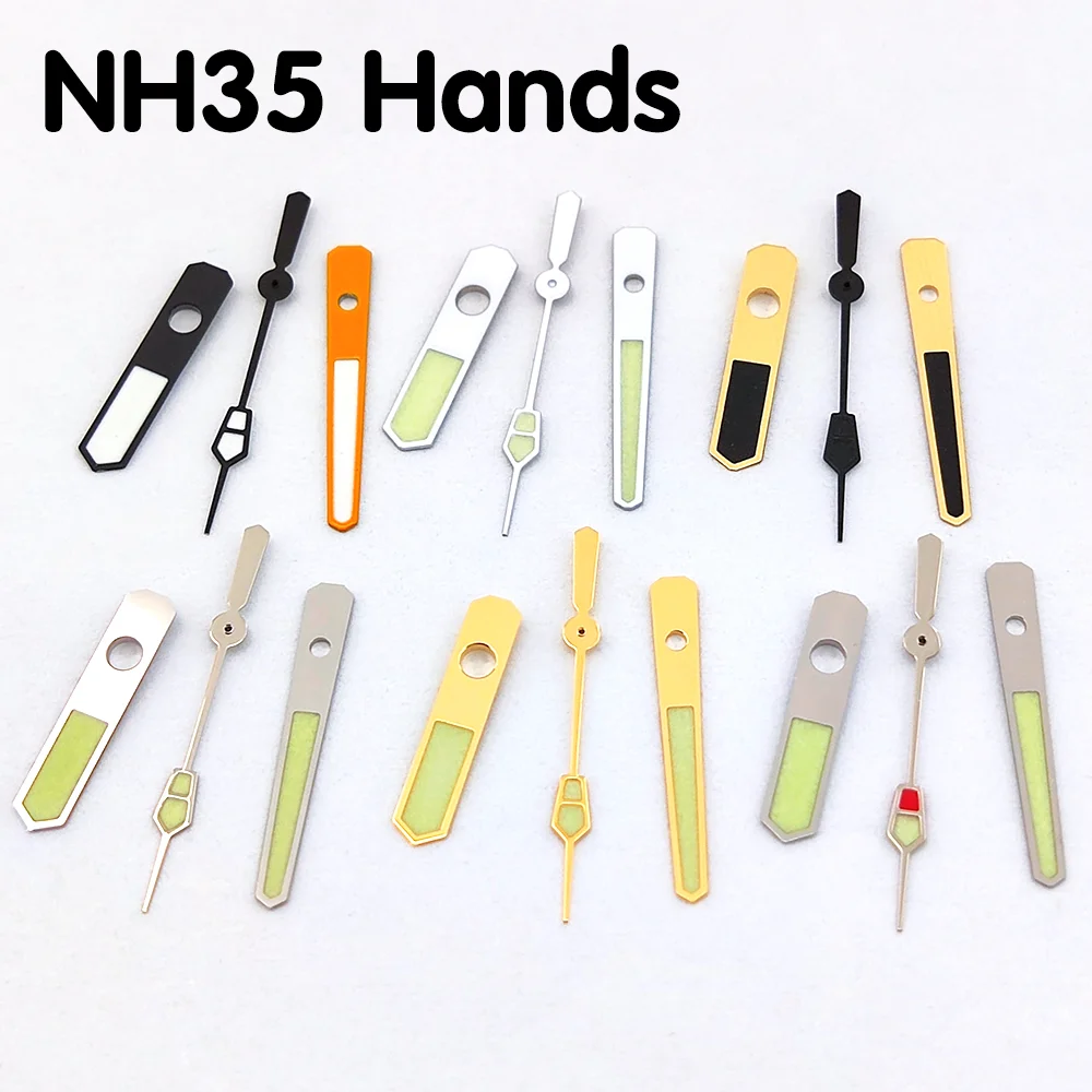 

NH35 Hands Plum Blossom Seconds Hand C3 Luminous Hands for NH35/NH36 Movement Watch Replacement Parts Watch Hands