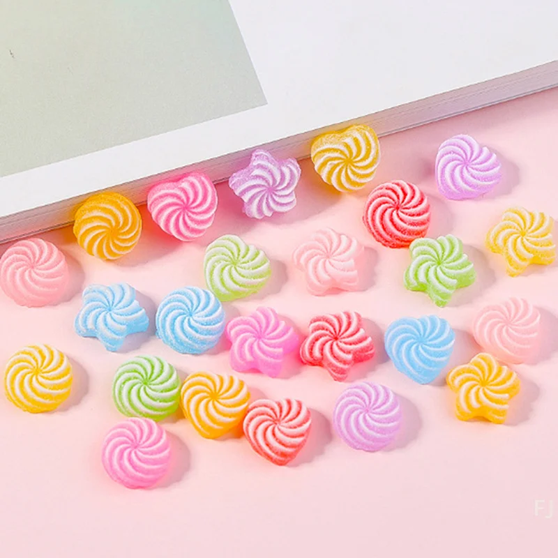 

[YU] 10 шт., мультяшная звезда любви, круг, милая серия из смолы, аксессуары для изготовления ювелирных изделий своими руками