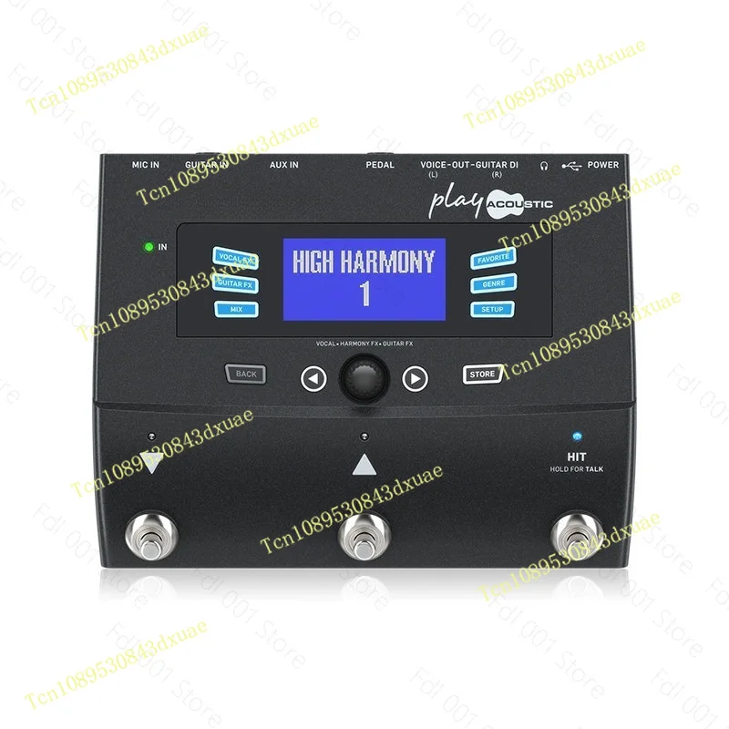 TC Helicon Play Acoustic 3-Button Vocal and Acoustic Guitar Effects Stompbox with BodyRez and Looping for vocal performance