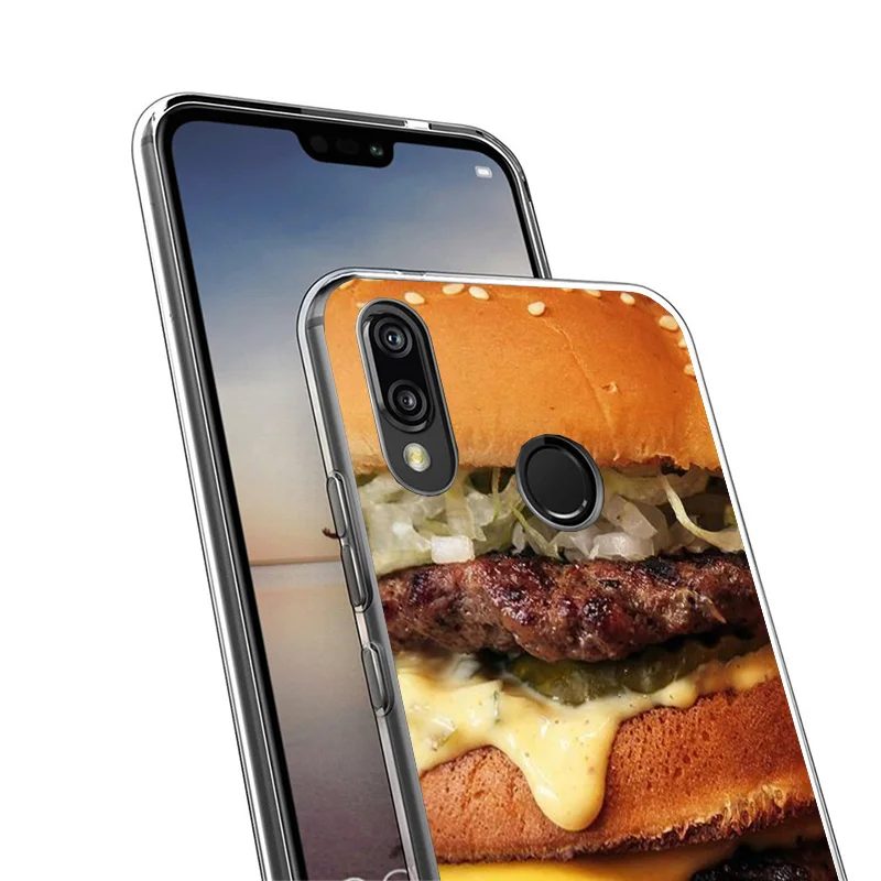 Food Fries Beer Cheese Sushi Cookie Phone Case For Huawei P40 P30 P20 P10 Lite Mate 20 10 Pro P Smart Z Y5 Y6 Y7 Y9 Personalized