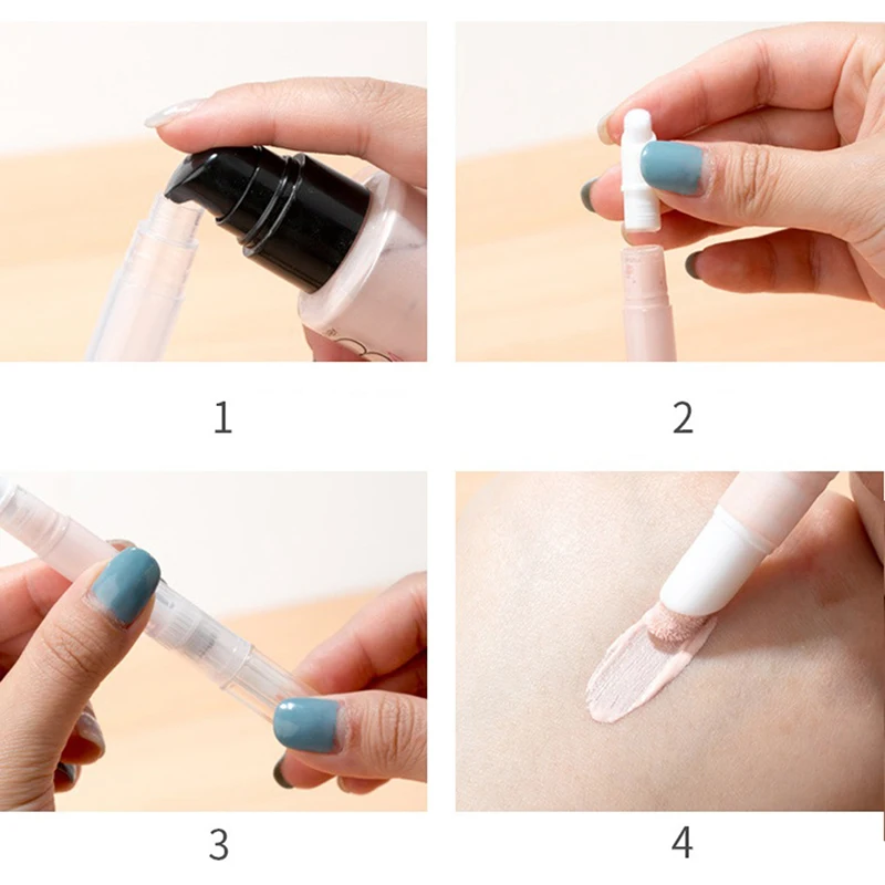 3ml/5ml podkład w płynie dozujący długopis obrotowy do makijażu pustego butelka ze szczotką przenośne podróżne butelki wielokrotnego napełniania