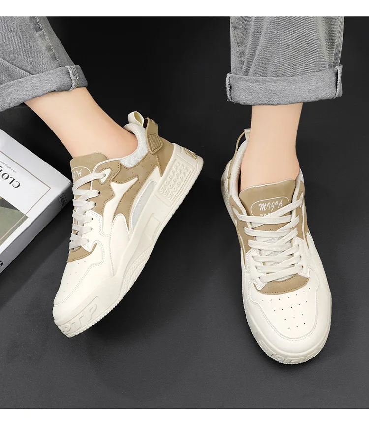 

Platform 2025 Trend Lace-up Vulcanized Shoes White Casual Zapatillas New Autumn Men's Sneakers Men's Comfortable