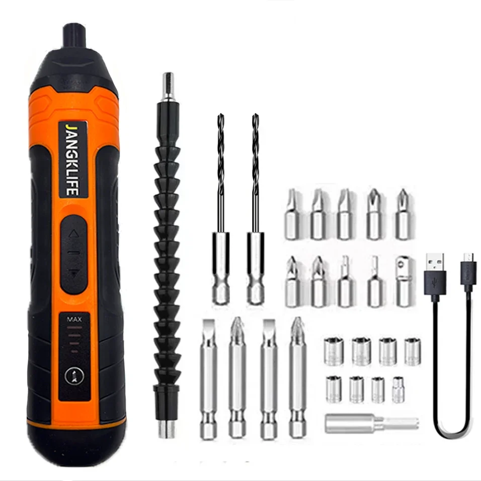 Efficient 3.6V Lithium Cordless Screwdriver Kit: Cordless & Electric, With 26 Accessories for Versatile Home   Crafting