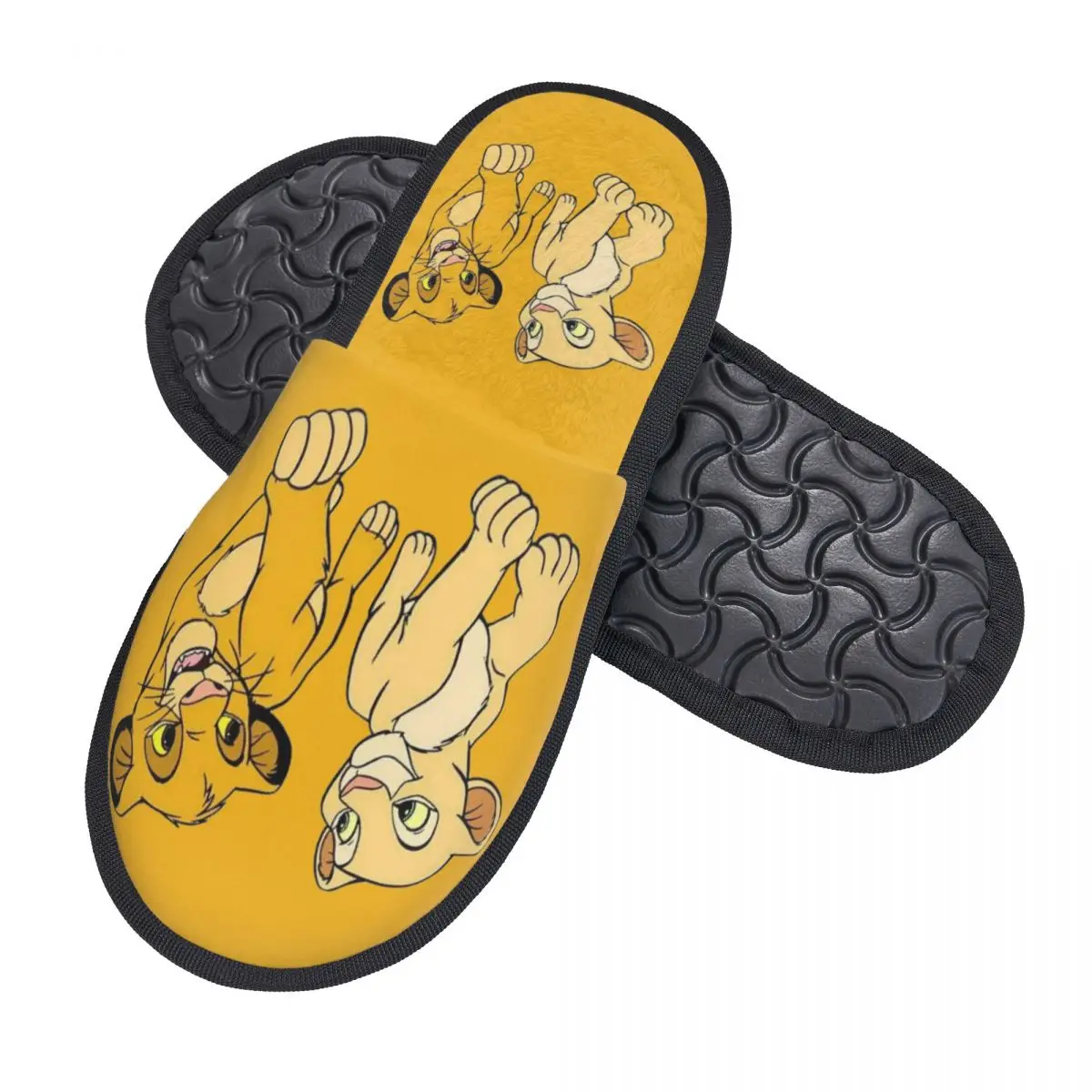 Custom Lion King Simba Soft Memory Foam House Slippers Women Comfy Warm Anti-skid Sole Slipper