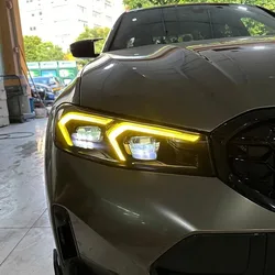 Per BMW G20 LCI Adaptive LED Headlight Euro 2023 2024 Daylight Refit Yellow Angel Eyes DRL Fashion Daytime Running Light Chips