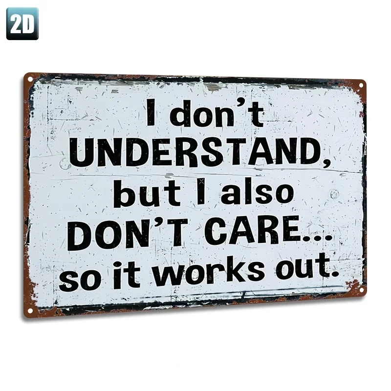 2D Flat, 1pc Fun Sarcastic Quote Decorative Plaque, Easy And Eye-Catching Black Font, Comes with Humorous And Relaxed Attitude,