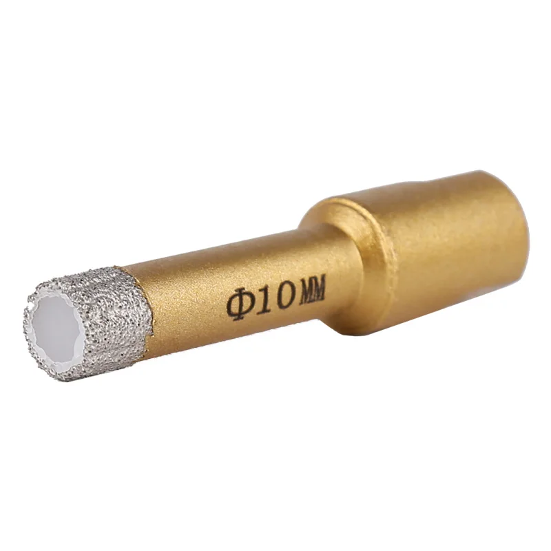 6-12Mm M10 Benang Vakum Brazing Kering Berlian Pengeboran Inti Bit Keramik Ubin Lubang Melihat Granit Marmer Porselen Alat Bor Bata