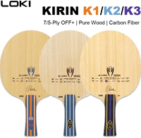 LOKI KIRIN K1/K2/K3 Table Tennis Blade FL Grip 7/5-Ply OFF+ Ping Pong Paddle Pure Wood Carbon Beginner