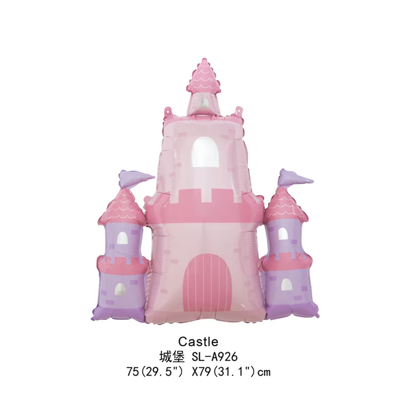 1 قطعة قلعة الأميرة النقل الألومنيوم فيلم بالونات الأطفال حفلة حائط الخلفية الديكور فتاة عيد ميلاد بالون الإمدادات #3