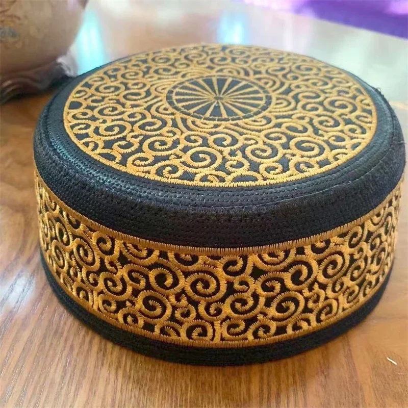 

Muslim Caps For Men Colthing Products Turkey Prayer Hat Kufi Islamic Kippah Hijab Saudi Turban Embroidery