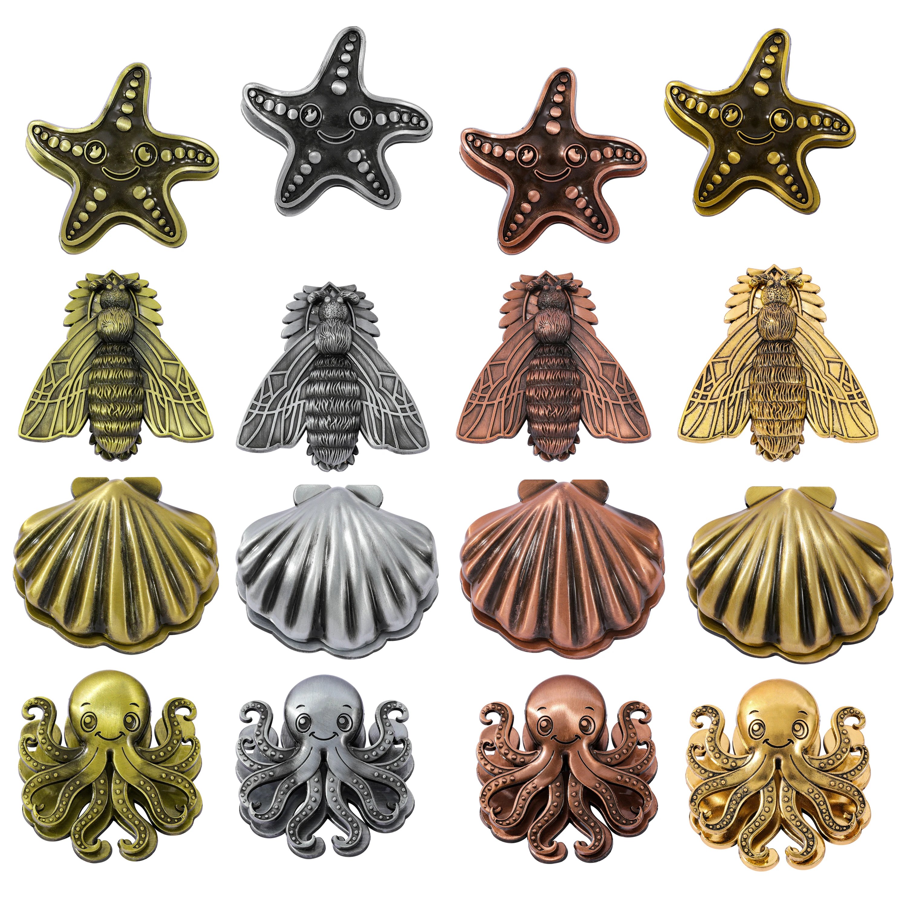 Vintage Metal Journal Clip Butterfly Starfish Octopus Shell Book Clip Suitable for Writing The Perfect Gift for Writers