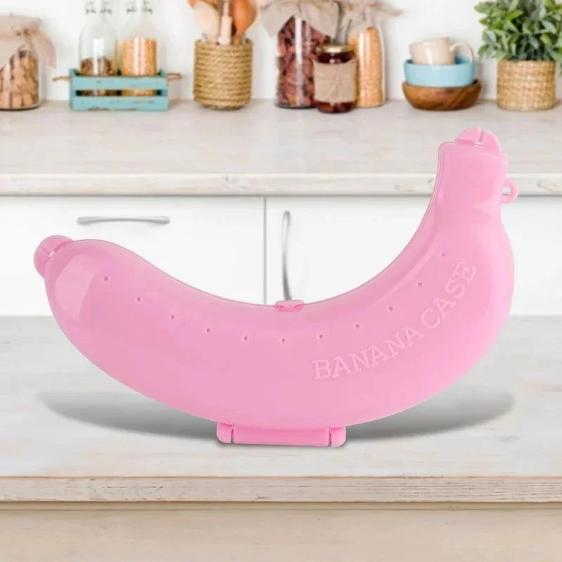 1-5Pcs Banana Shell Case Lunch Cute 3 Colors Fruit Banana Protector Box Holder Case Lunch Container Storage New