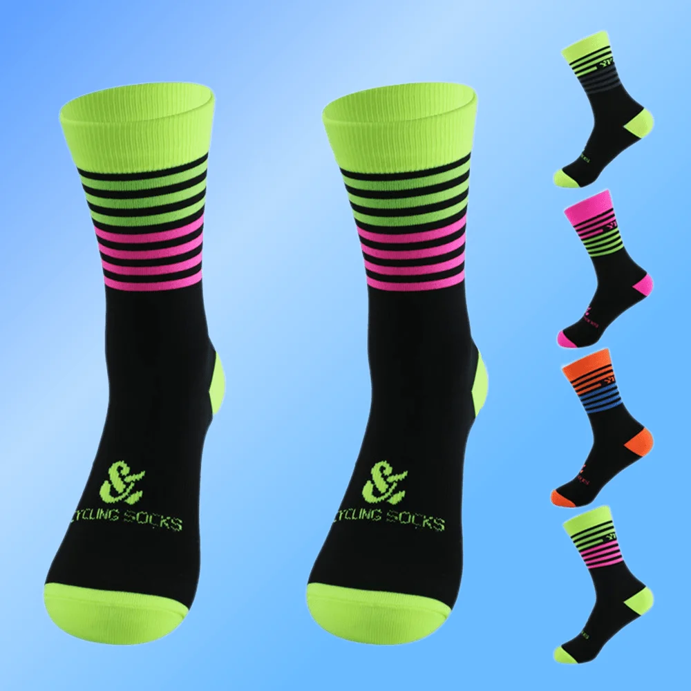 1 Pair of Striped Sports Socks, Men's and Women's Mid Tube Thin Breathable, Sweat absorbing, and Odor Proof Socks