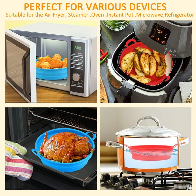 

Силиконовые вкладыши для фритюрницы ABFW, силиконовые аксессуары для духовки для фритюрницы, пергаментный вкладыш, силиконовая корзина для выпечки с антипригарным покрытием