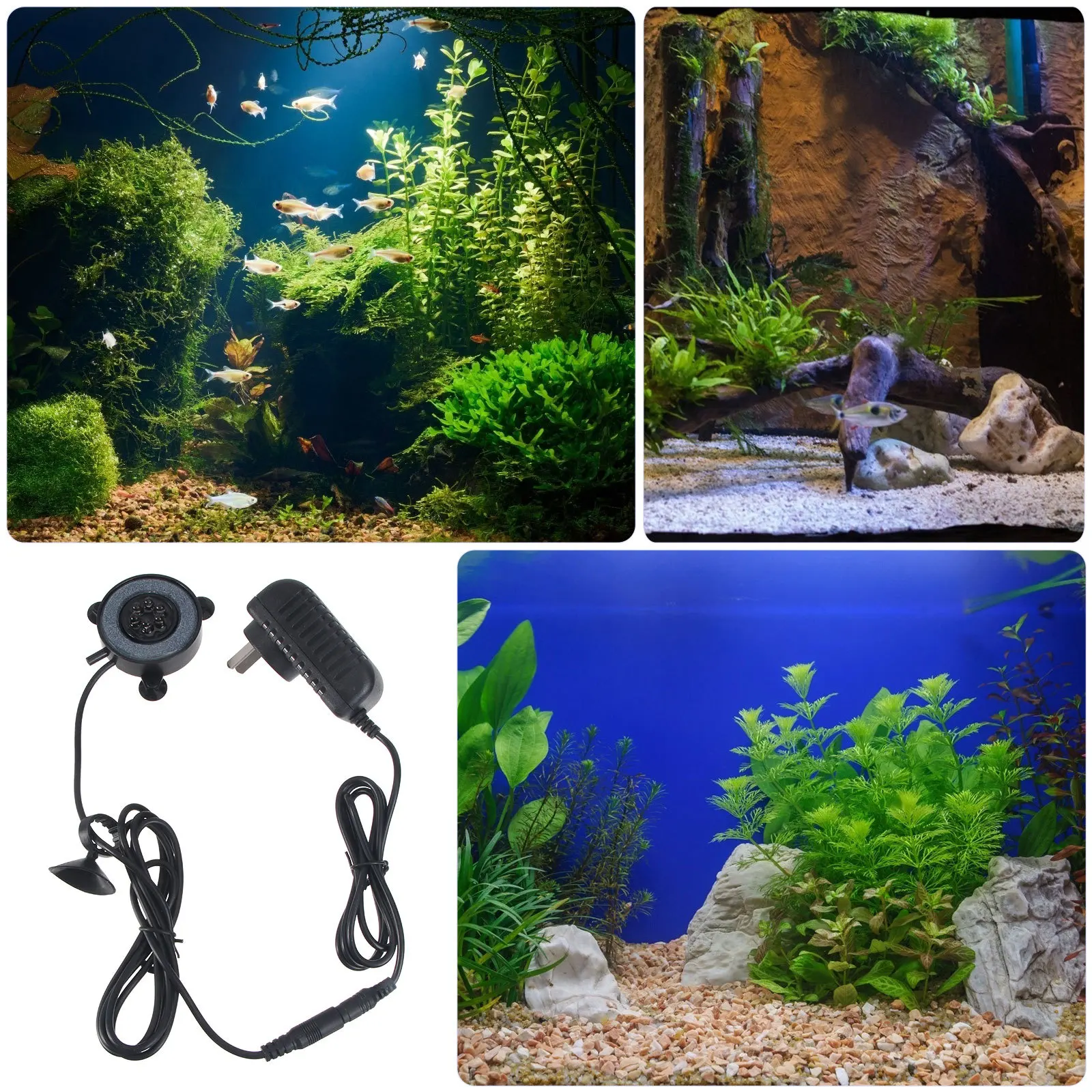 

Aquarium Fish Tank Light LED Beads Near Photosynthesis Wavelength Sturdy Suction Cup Mount No Eye Damage Au Plug