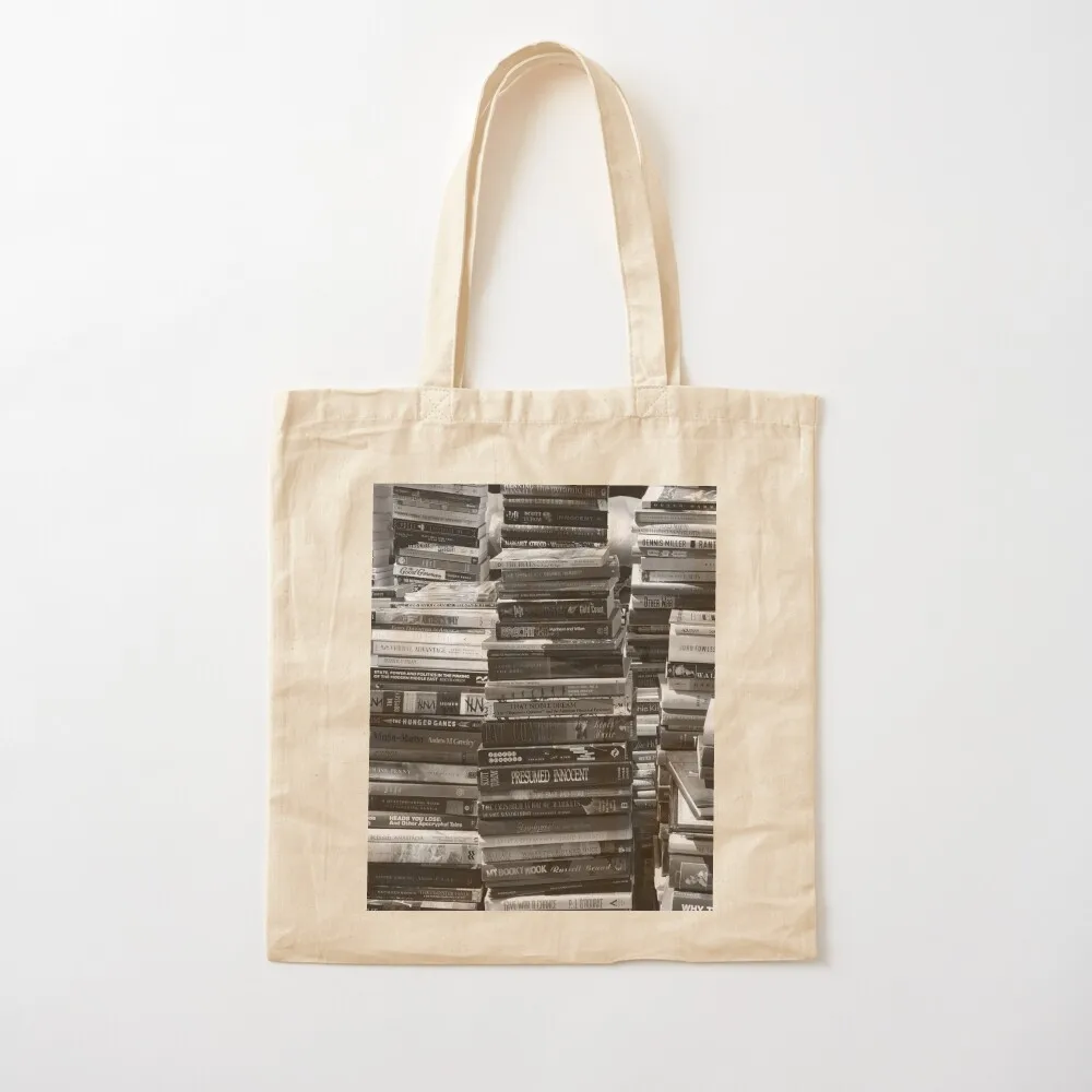 Black and White Books Tote Bag Women's shopper bags woman 2025 tote bags cloth bags shopper bag woman