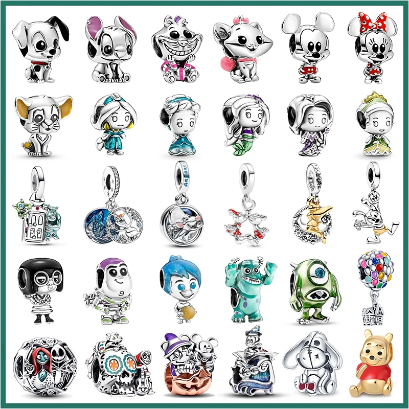 Charms 925 Original Disney Hots Beads Fit Pandora Plata De Ley 925 Silver Bracelet Pendant Fine Beads Jewelry DIY Gift HEROCROSS