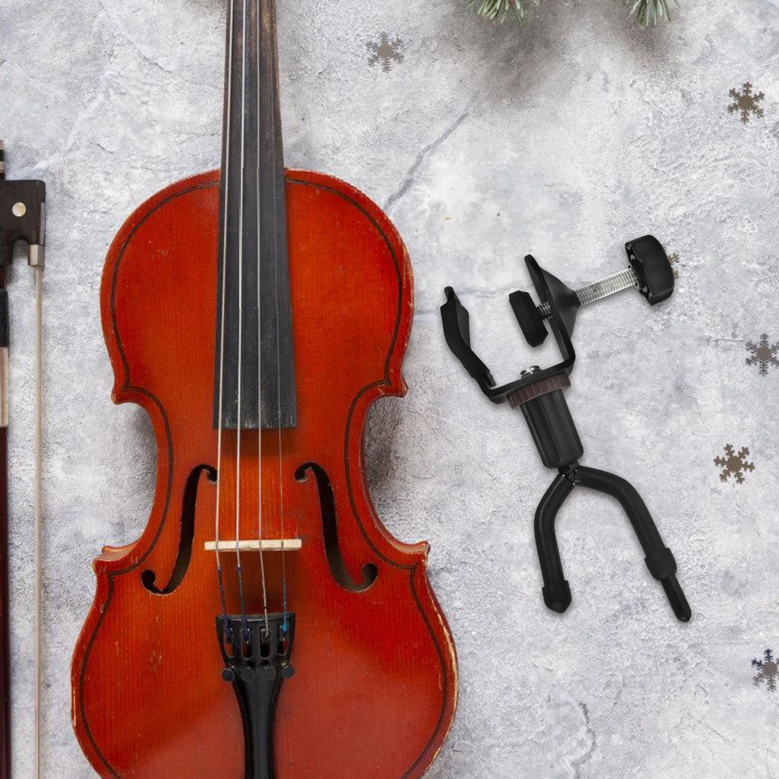 

Violin Music Stand Mounted Rack Portable Holder Secure Clipon Design Soft Material Scratch Prevention Violin Accessories