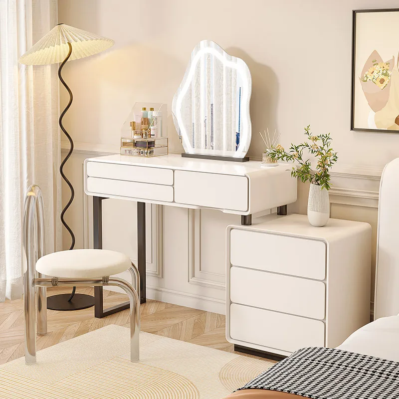 

Nordic Mirror Dresser Makeup Chair Luxury Mirrors Bedroom Items Dressing Table Cabinet Room Women Tocador Maquillaje Furniture