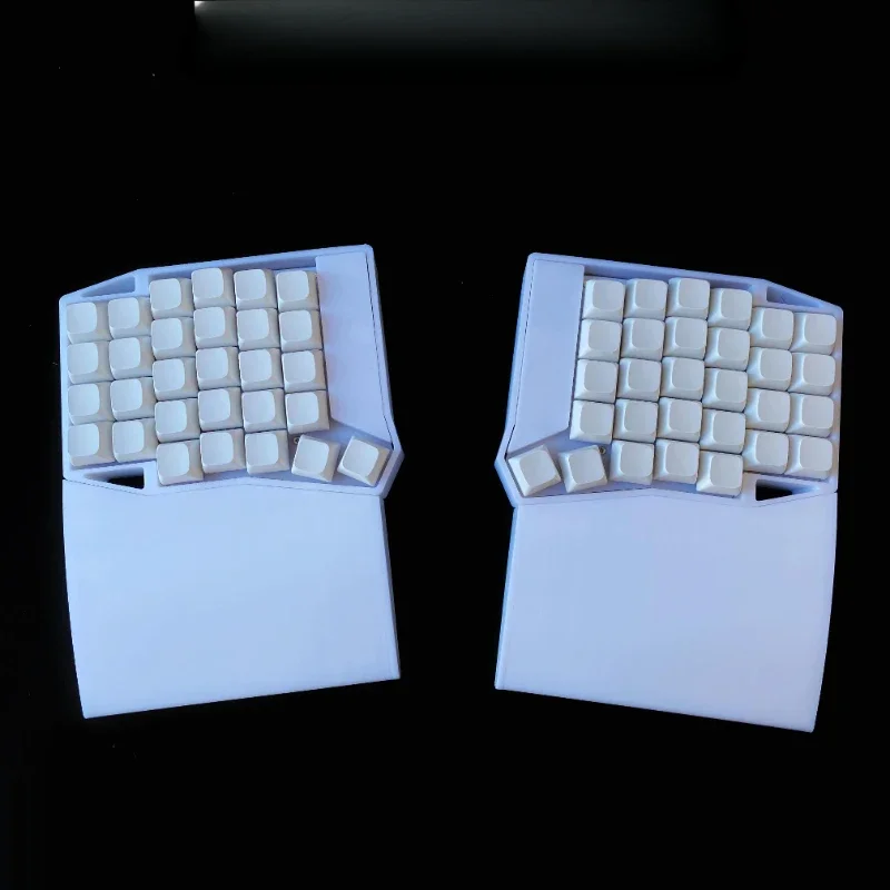 Imagem -06 - Kit de Teclado Dividido Macio sem Fio Personalizado Modo Único Layout Ergonômico Prog Chave de Frasco Inflamável Hot Plug 2.4g 58key