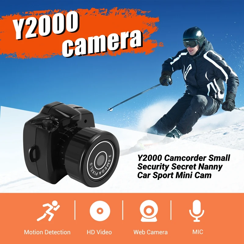 Tiny Mini Camera HD Video Audio Recorder Webcam Y2000 Camcorder Small Security Secret Nanny Car Sport Mini Cam