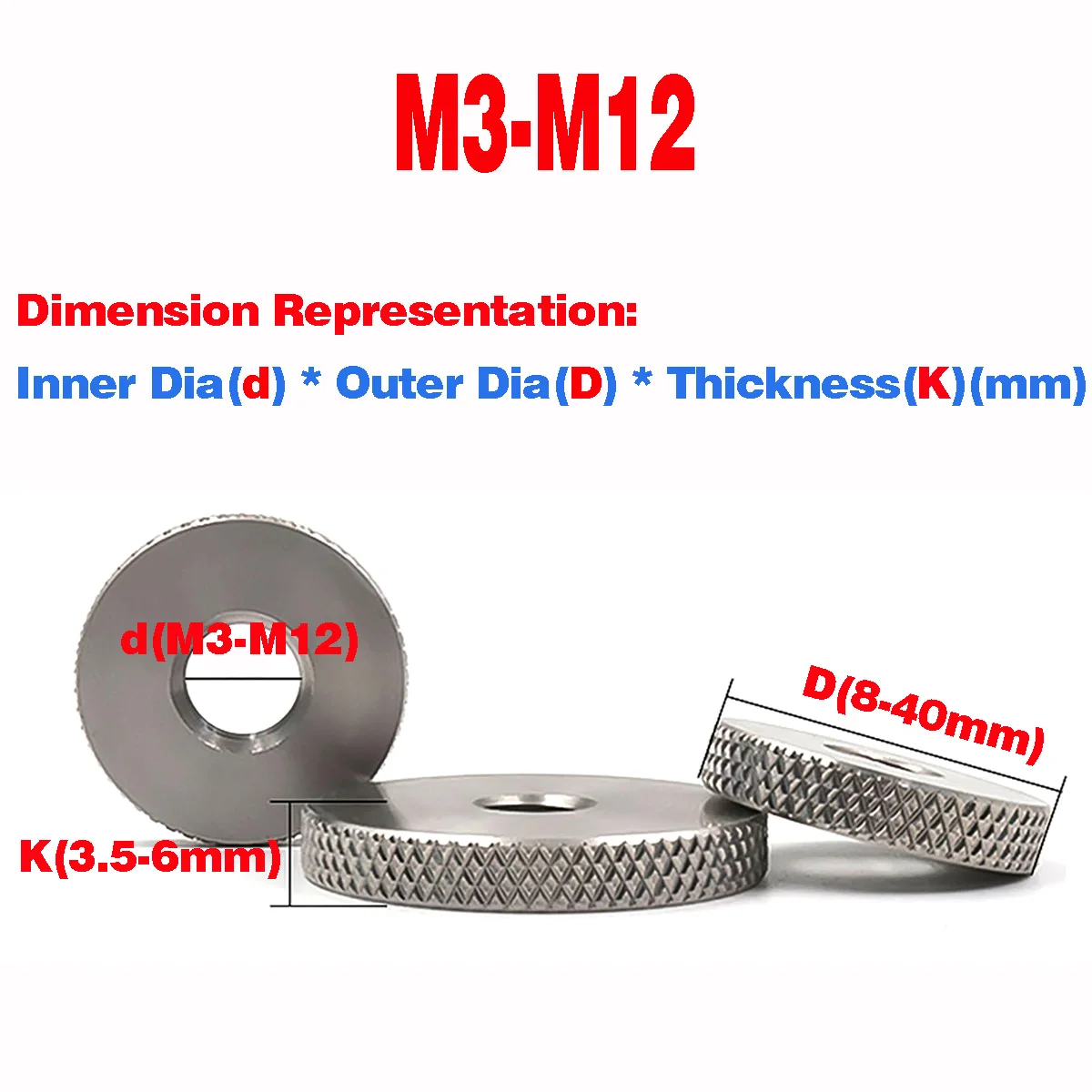 

304 SS Enlarged Flat Head Knurled Thumb Nuts/ Knurled Adjusting Nut M3-M12