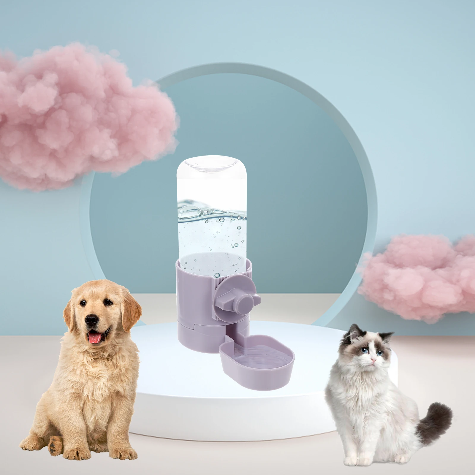 

Automatic Pet Large Capacity Dog Water Bowl Durable Material Dog Cat Rabbit Feeder Bowl Plastic Portable Storage