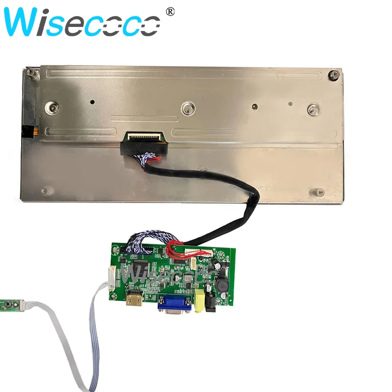 Wisecoco 12.3 Inch 1000 Nits 1920x720 Display Stretched Bar LCD Automotive Instrument Panel Outdoor Industrial-Grade LVDS Panel