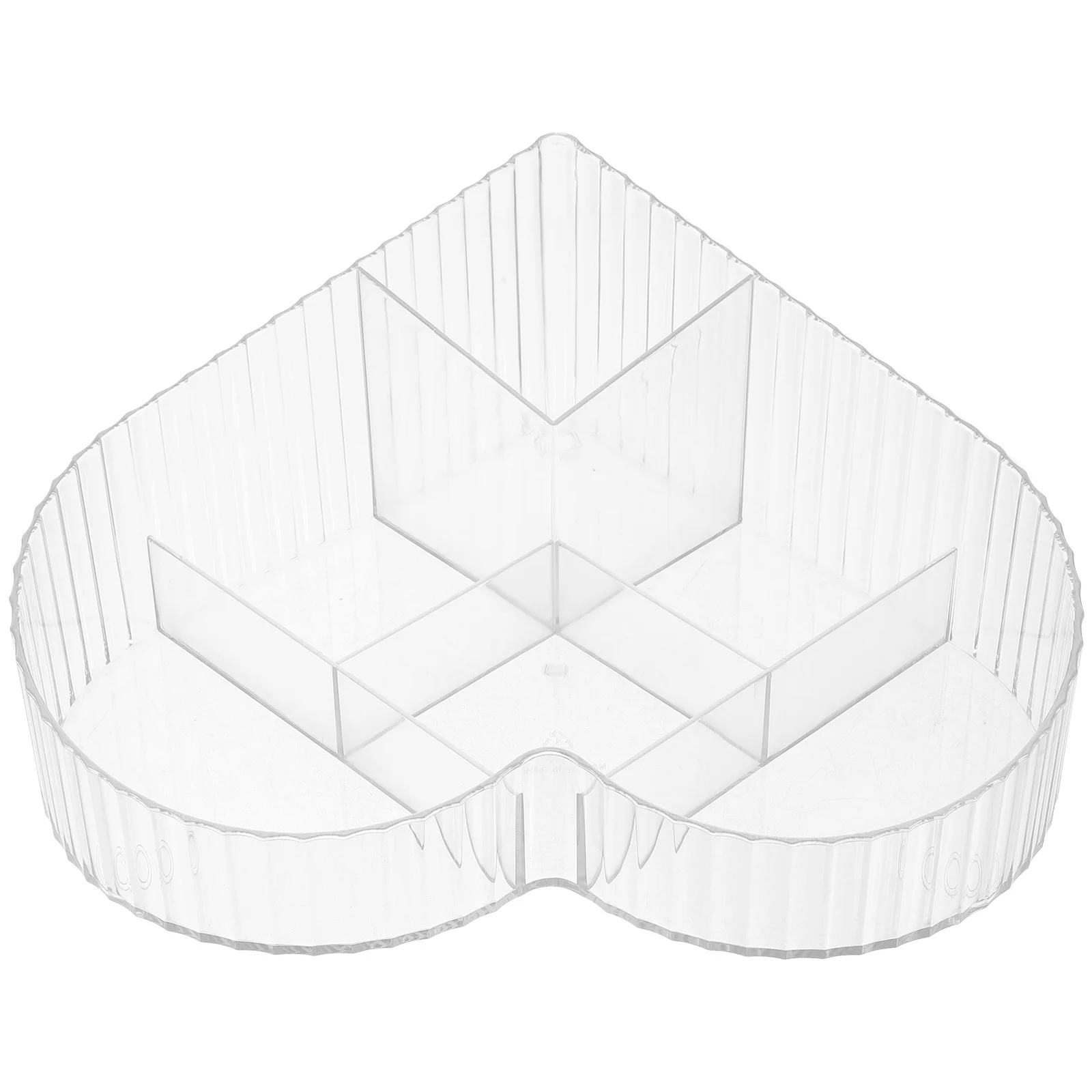 

Heart Shaped Makeup Organizer Texture Easy to Use Cosmetics Storage Case Bathroom Bedroom Vanity Organizer