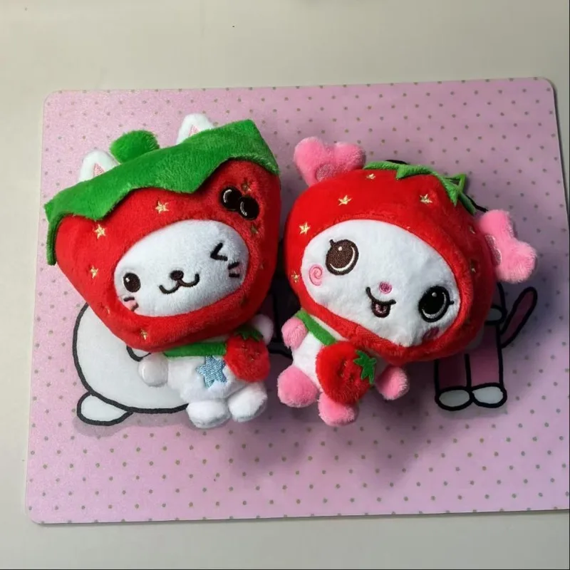 Cartoon NCT Wish Strawberry Doll Yushi Plush Keychain Cute Soft Stuffed Toy Bag Pendant Gift Fans Cartoon Character Decoration