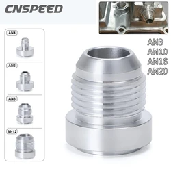 CNSPEED AN6 AN8 AN10 AN12 AN16 AN20 Aluminum Nitrous Hose Fitting Male Billet Straight Male Weld Fitting Adapter Weld Bung