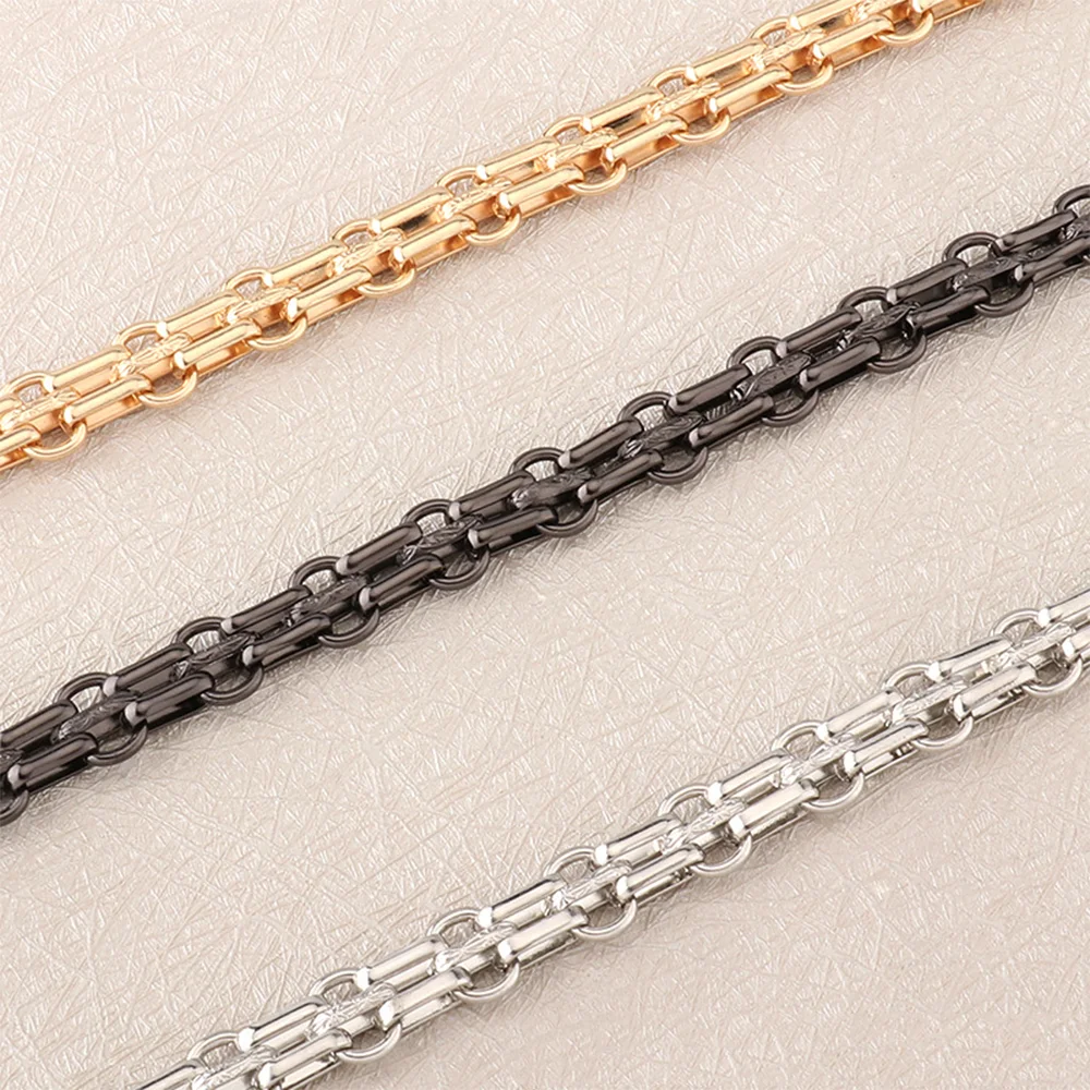 40-120cm Handbag Metal Chains DIY Purse Chain With Buckles Shoulder Bags Straps Handbag Handles Bag Parts Gold/Silver/Gun black