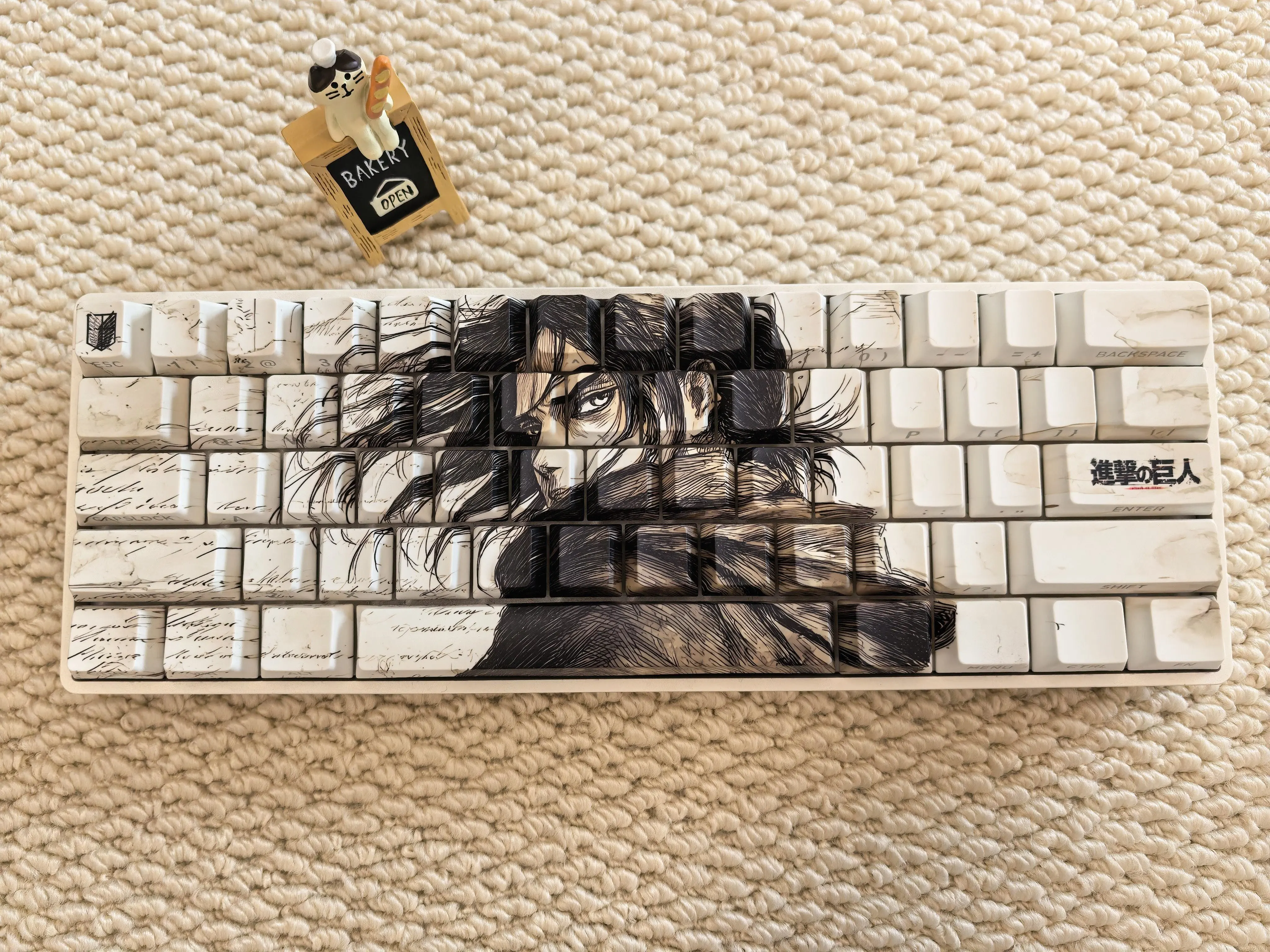 Giant Theme Keycap Animationcherry Profile  Side Engraving Light Transmission Thermal Sublimation Custom Mechanical Shaft Keycap