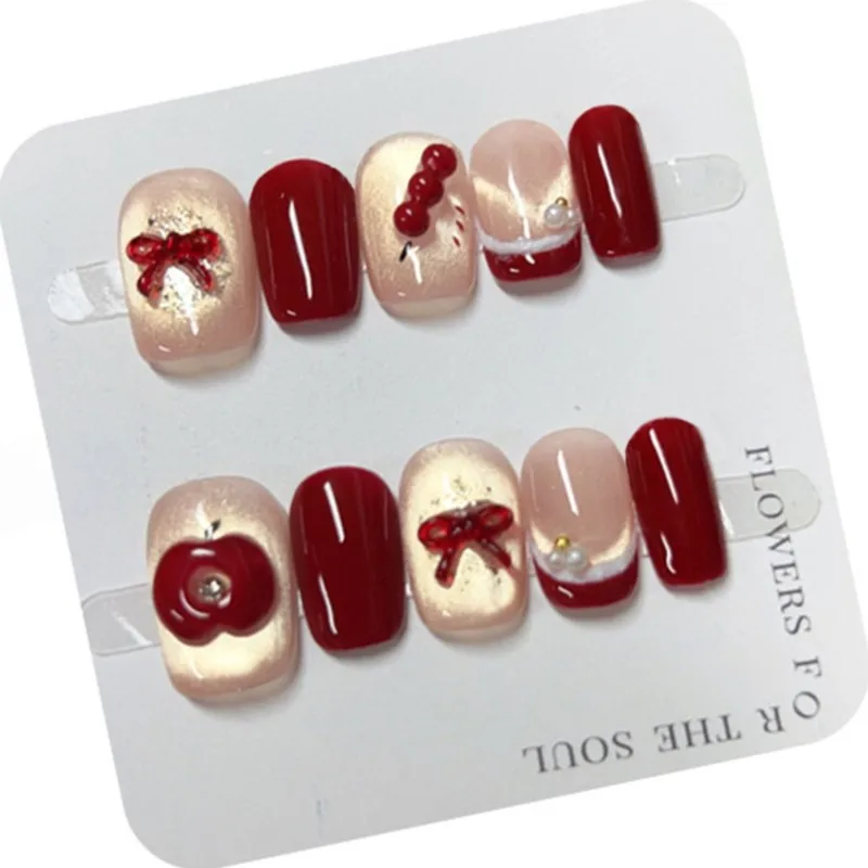 10Pcs Festive Red S… - image