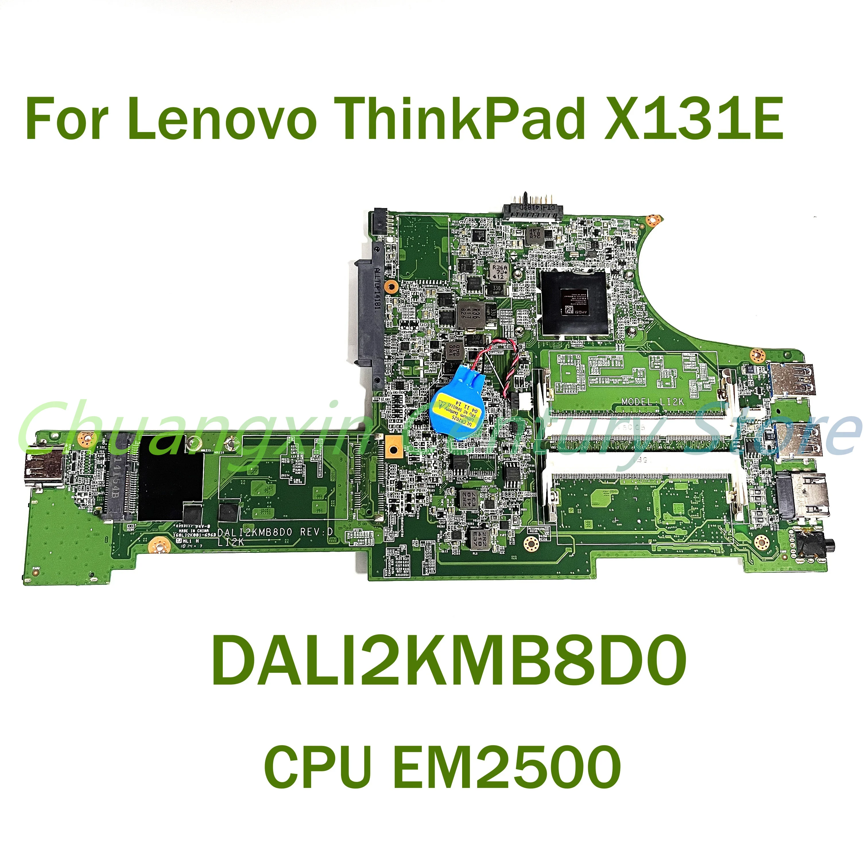 For Lenovo ThinkPad X131E Laptop motherboard DALI2KMB8D0 with CPU EM2500 100% Tested Fully Work