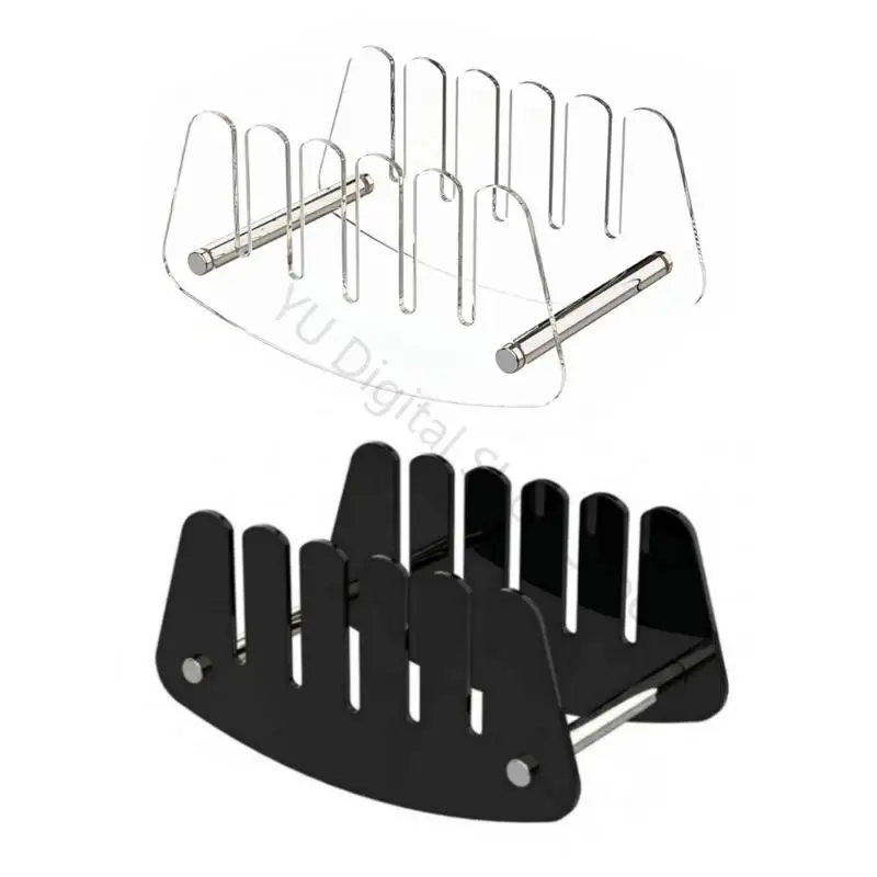96BA Acrylic Mail Holders for Desk with Vertical Divider Slots, Desktop Organizers for Letters, Bills and Document Storage