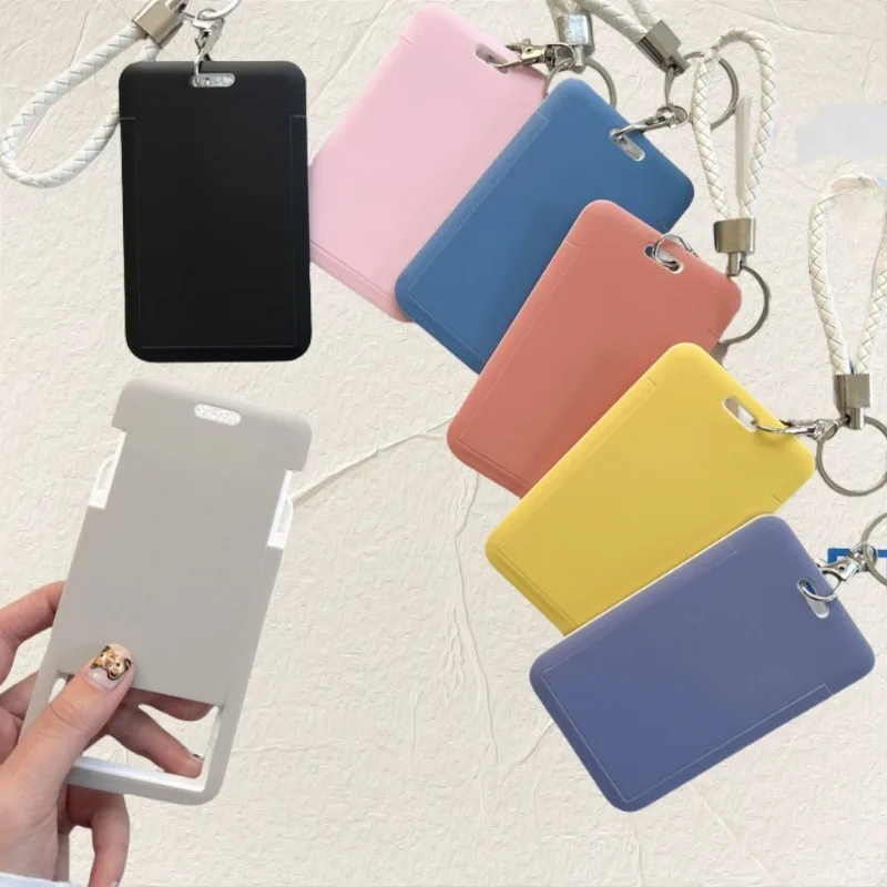 2/4pcs protection card holder Employee ID card bank card ID card holder is suitable for campus, office and travel.