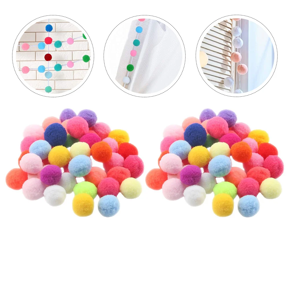 2 pezzi colorati Pom Ball decorazioni appese carino camera dei bambini festa foto sfondo banner ciondolo da parete in stile nordico