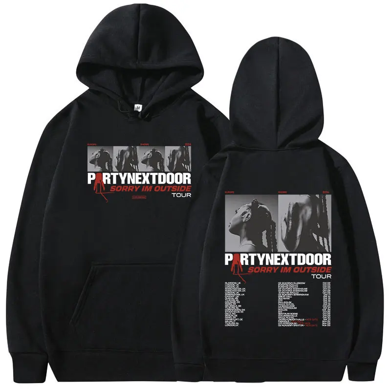 Rapper Partynextdoor Sorry Im Outside Tour Merch Hoodies Men Women Clothing Hip Hop Vintage Oversized Sweatshirt Casual Pullover