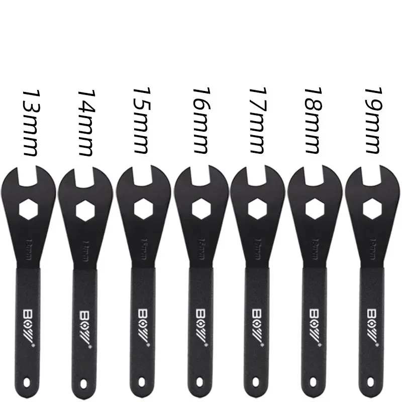 2mm Motorcycle Wheel Cone Wrench 13/14/15/16/17/18/19mm Open Cone Wrench Motorcycle Wheel Pedal Maintenance Tool