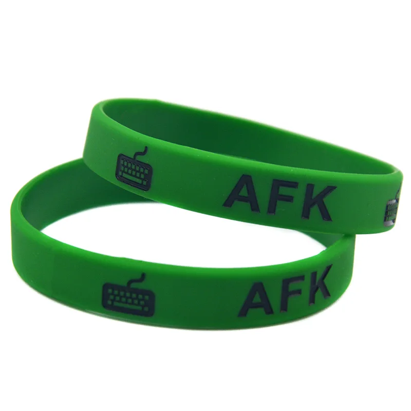 1 PC AFK Feeder Noob Inside Esport Silicone Bracelet Games Rubber Wristband