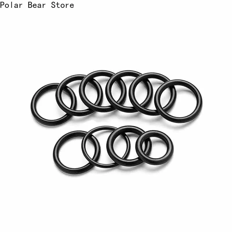 

CS 3.1mm Wire Dia. 13-63mm Black Nitrile Butadiene Rubber Spacer NBR O Ring Sealing Gasket Oil Resistance Washer Round Shape