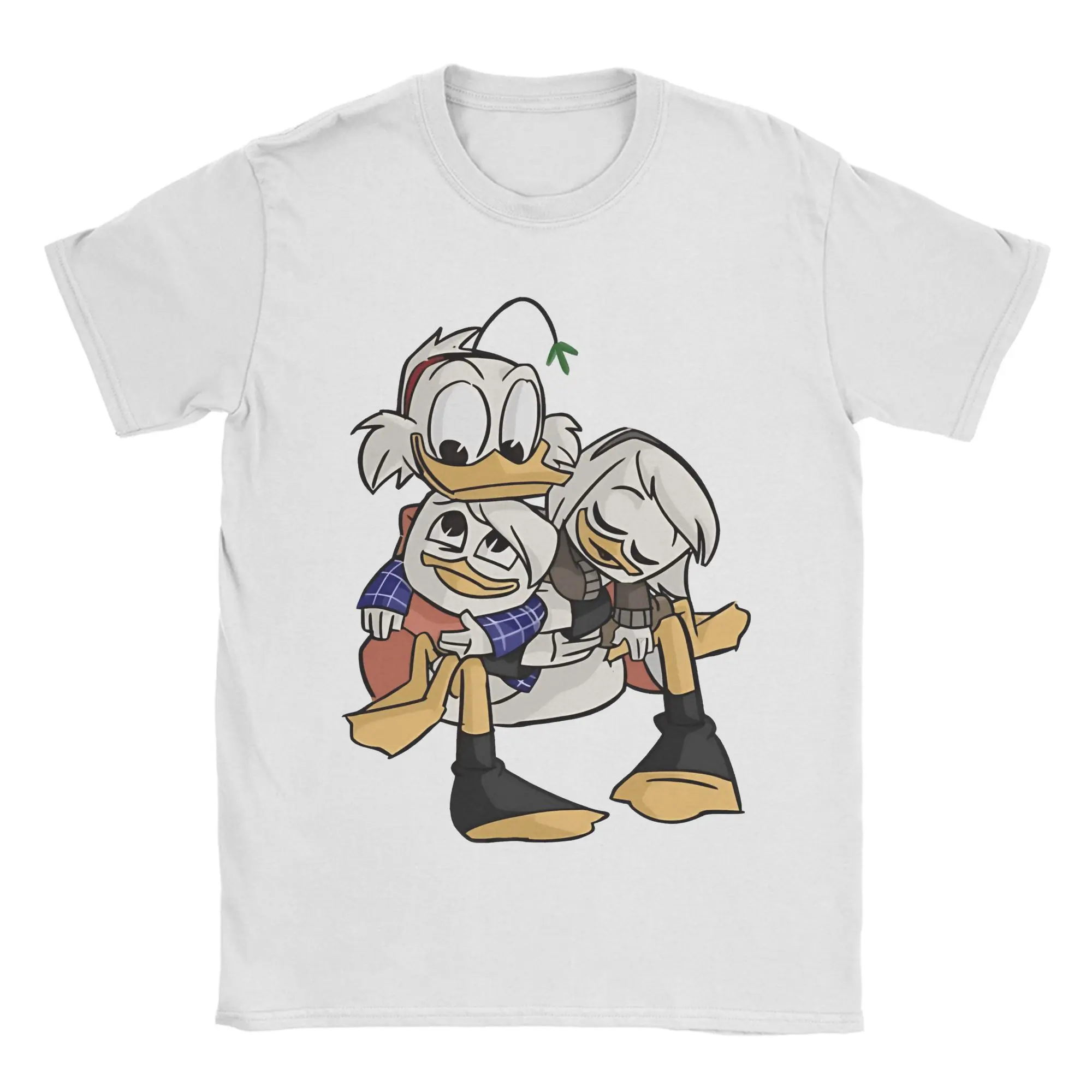 

Мужская футболка D-DuckTales Donalds Duck, винтажные футболки с короткими рукавами и круглым вырезом, хлопковая летняя одежда