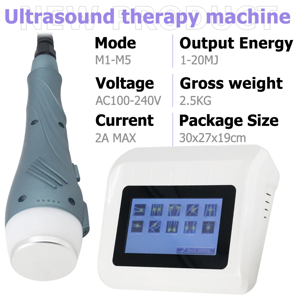 Physiotherapy Therapeutic Ultrasound Massager Muscle Pain Relieve Body Massage For Health 20MJ Ultrasonic Therapy Instrument New