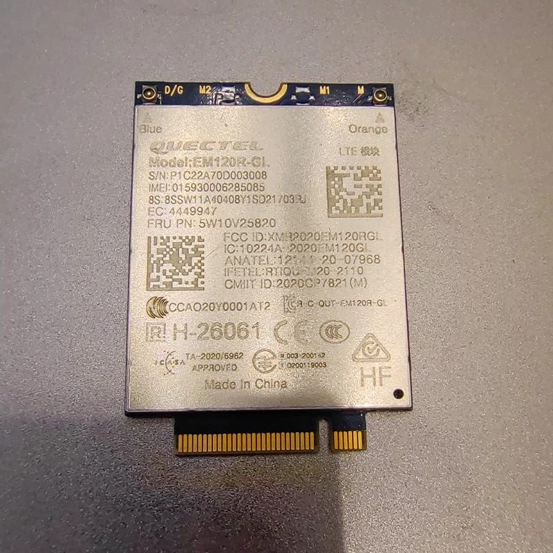 

QUECTEL EM120R-GL EM120R 4G CAT12 all-netcom 600Mbps Module for ThinkPad X1 Yoga 6th X13 Yoga P14s T14 T15 T15s