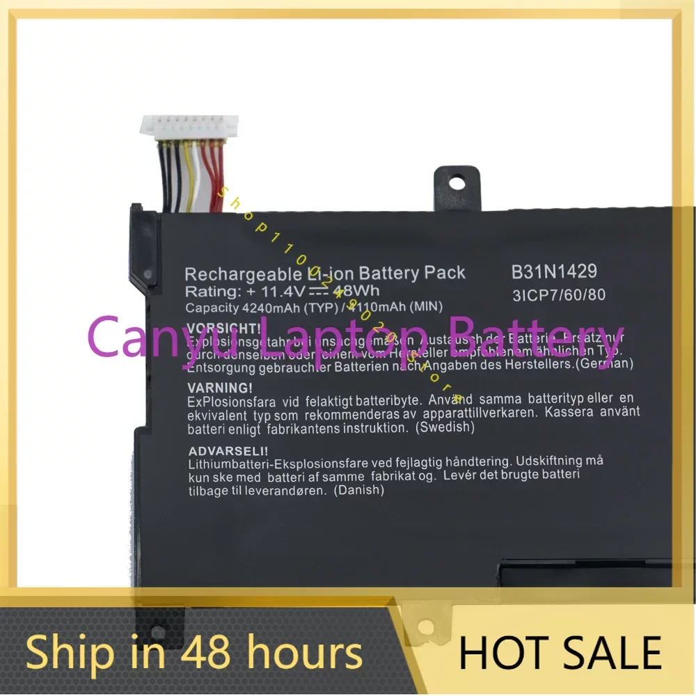 

B31N1429 Battery For ASUS A501L A501LX A501LB5200 K501 K501U K501UX K501UB K501UW K501LB K501LX K501L K501LX-NH52 0B200-01460100