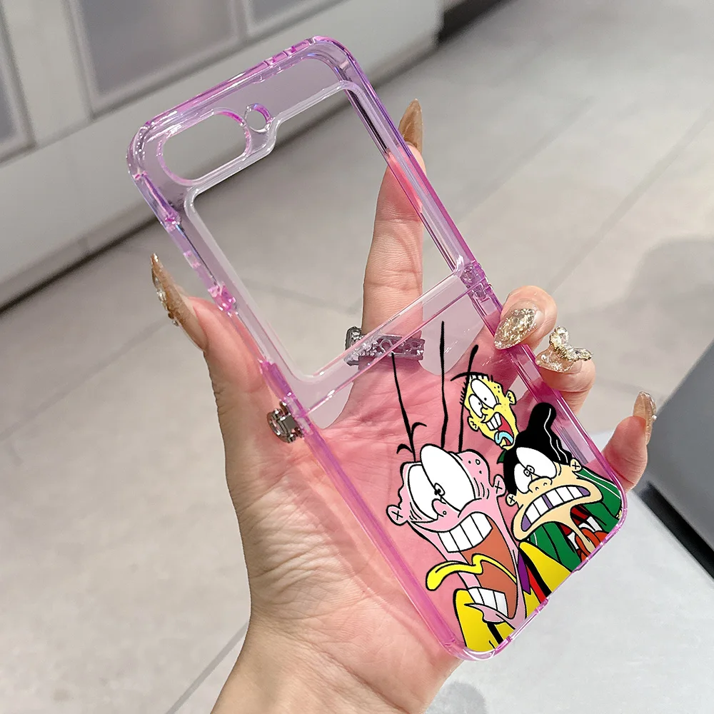 حافظات كارتونية E-Ed Edd N Eddy لهاتف سامسونج جالاكسي Z Flip3 Flip4 Flip5 Flip6 Flip7 5G غطاء ناعم قابل للطي شبه شفاف من مادة البولي يوريثان الحراري #3