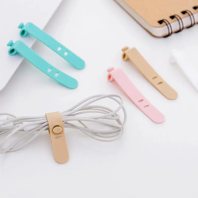 Cable Winder Ties Silicone Cable Organizer Wire High Quality Wrapped Cord Line Storage Holder For Phone Earphone MP4 Ties