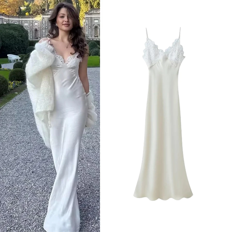 Women V-Neck Satin … - image